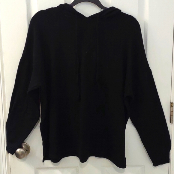 Style & Co Plush Cuddly Soft Light Athleisure Hoodie in Black Size L - Picture 1 of 6